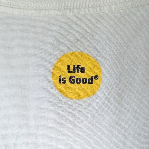 Life is Good Christmas Tree Peace Long Sleeve Soft Holiday‎ Tee Sz L - Picture 5 of 7